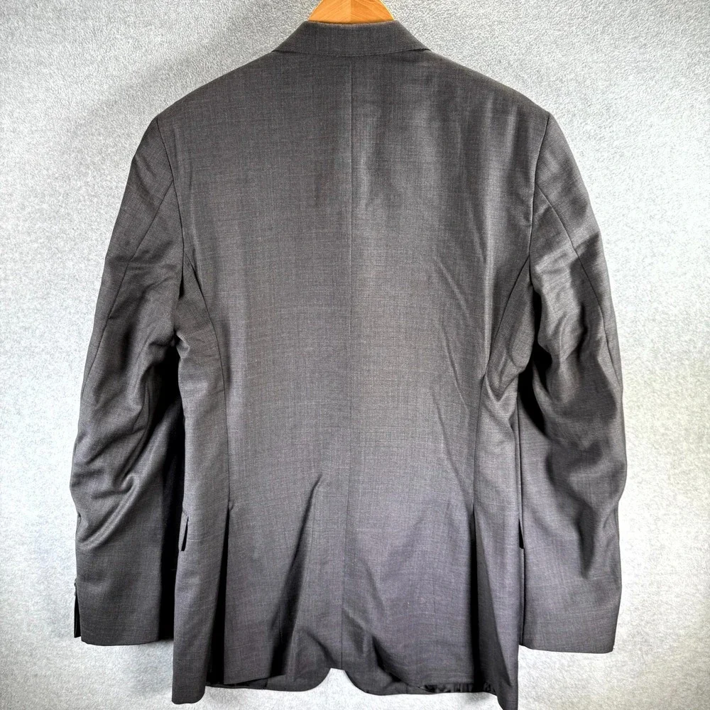Brooks Brothers Ermenegildo Zegna Blazer Jacket Men 42 XL Gray Lined Notch Lapel